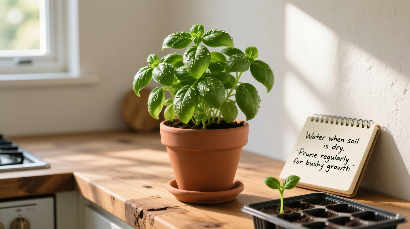 how to grow basil indoors