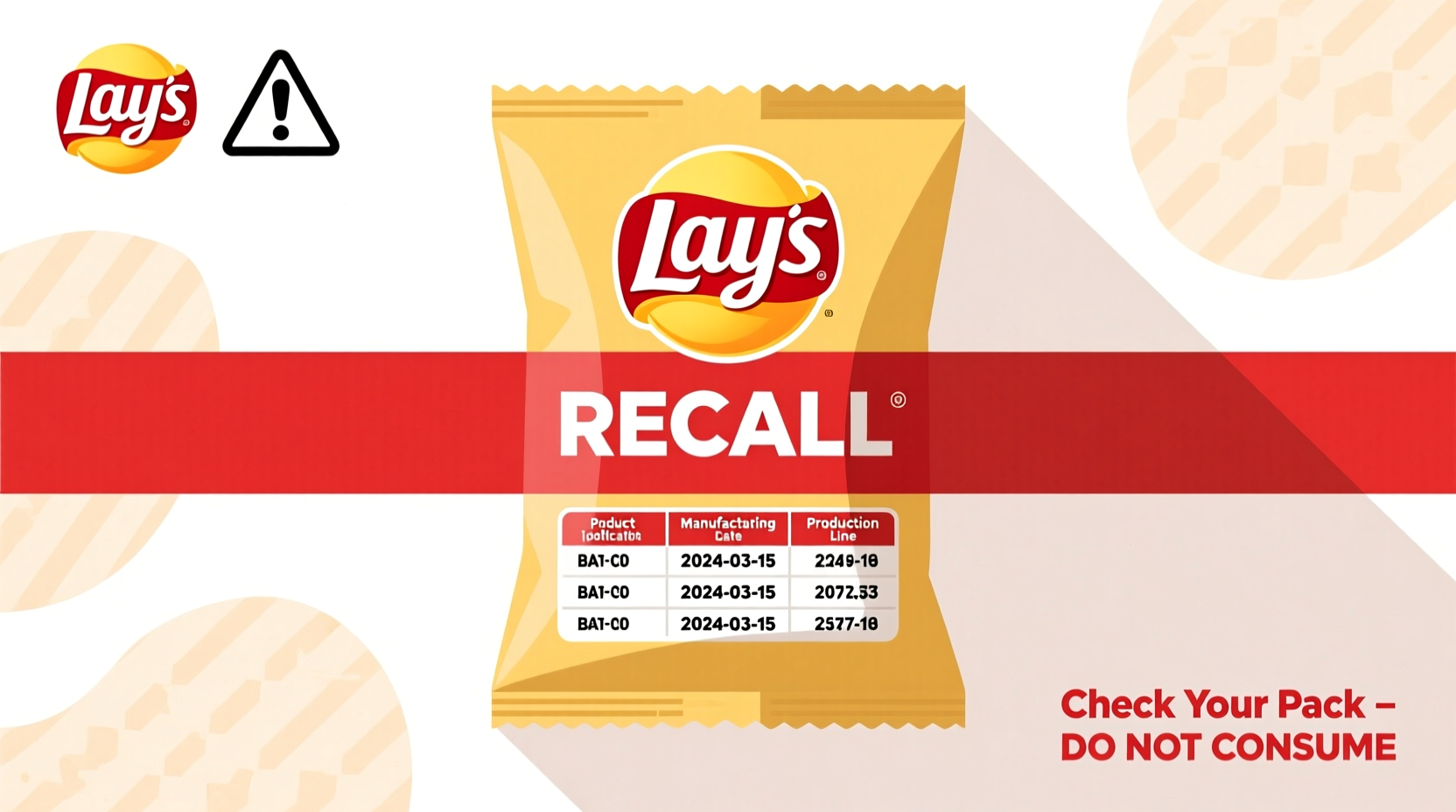 Lay's potato chips recall product identification guide
