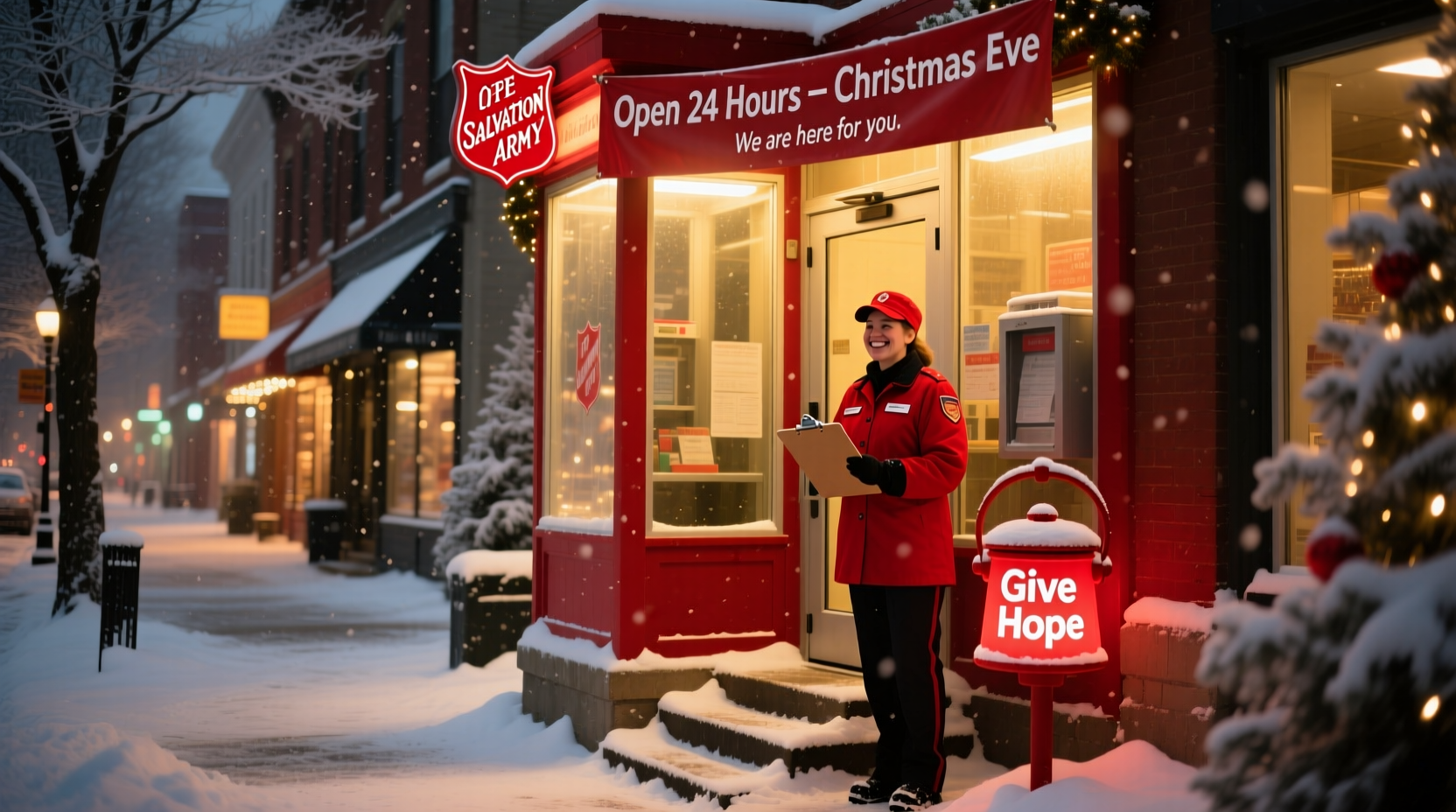 is salvation army open on christmas eve