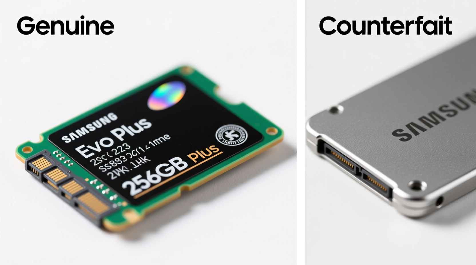 how can you tell a real samsung 256gb evo plus from a fake one avoiding scams