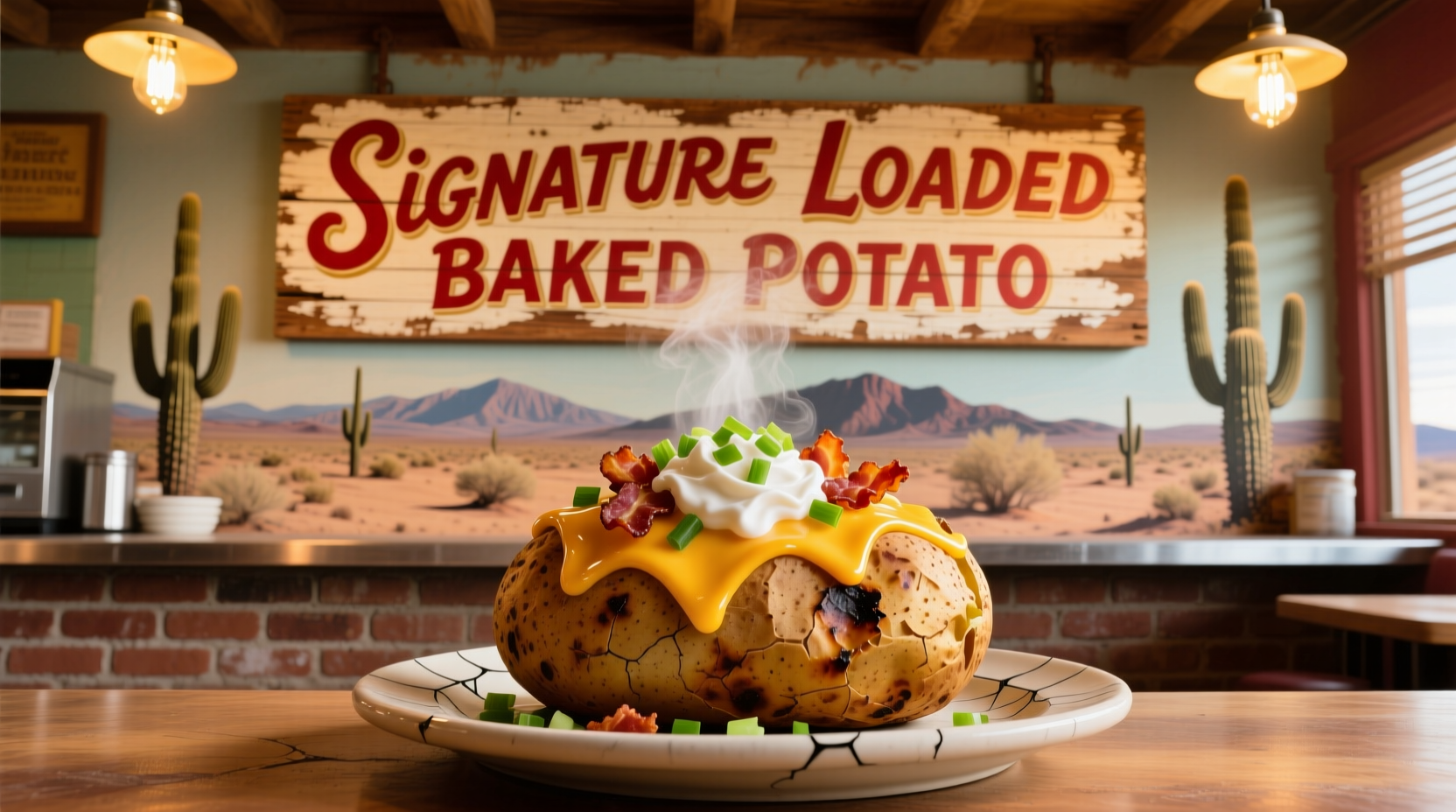 Potato Barn Mesa AZ signature loaded baked potato dish