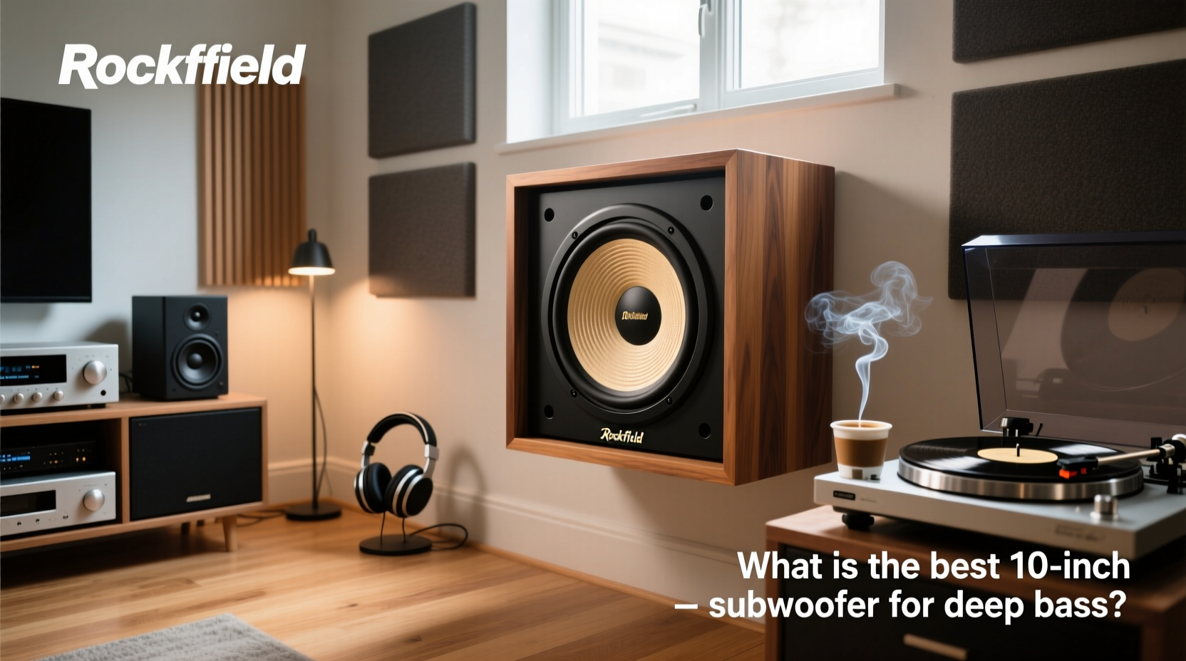 Rockford Fosgate 10-inch subwoofer installed in a car audio setup