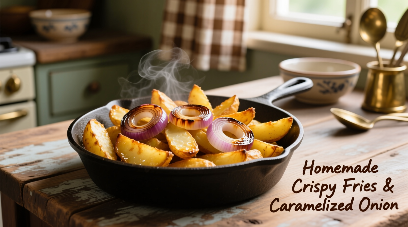 fried potatoes with onion