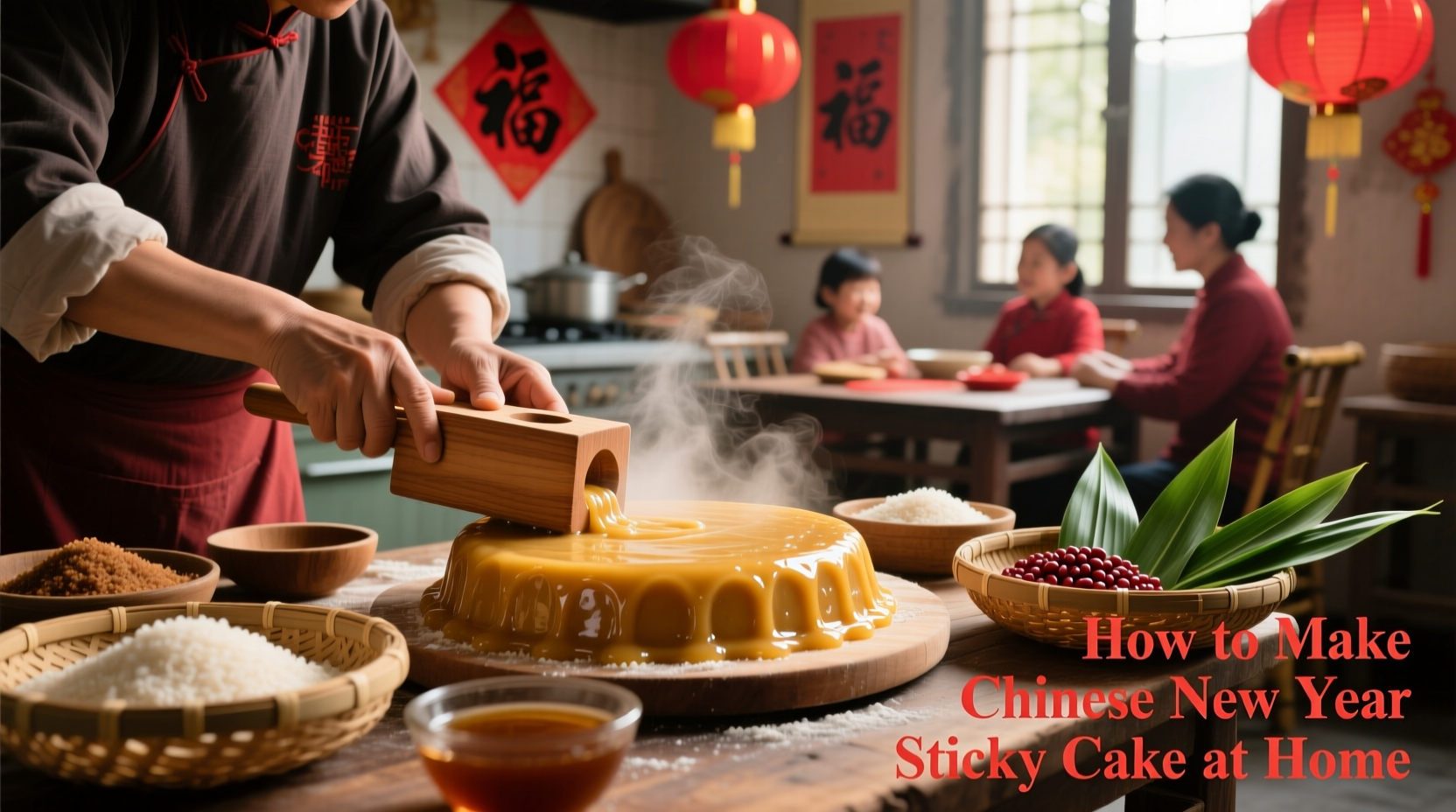 how to make chinese new year sticky cake