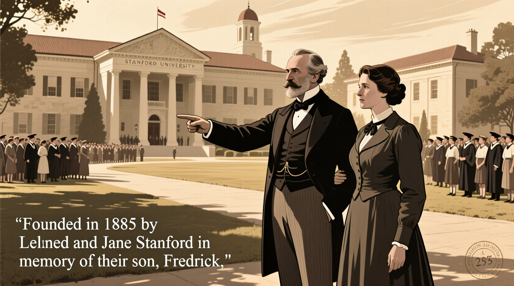 who founded stanford university why a history