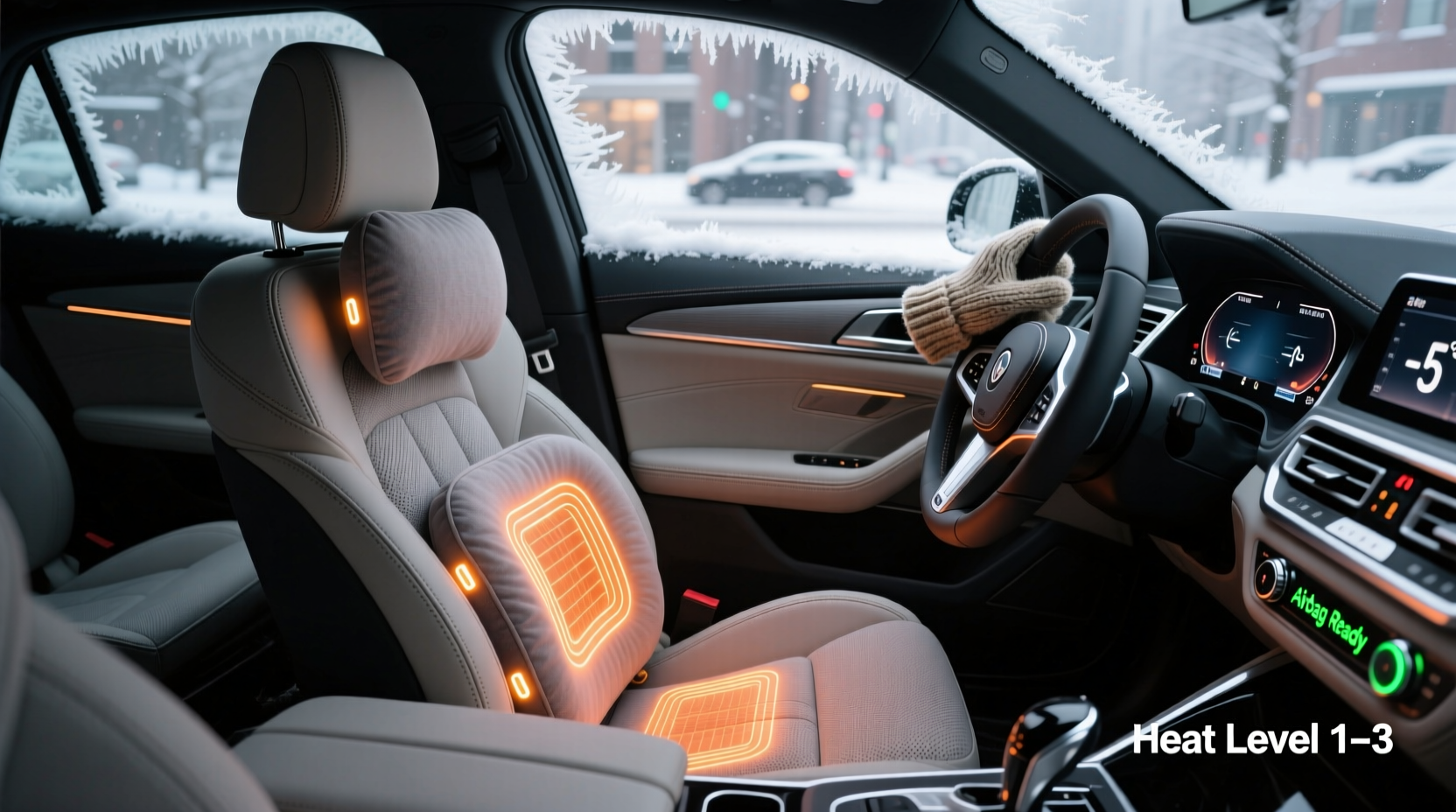 f10 heated airbag winter commute