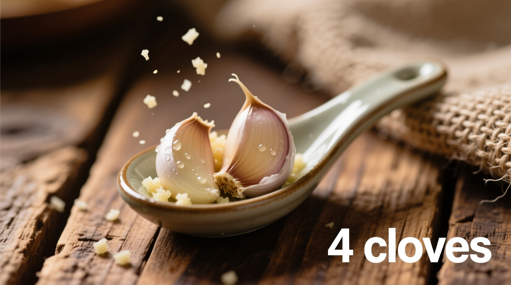 4 cloves garlic to tsp