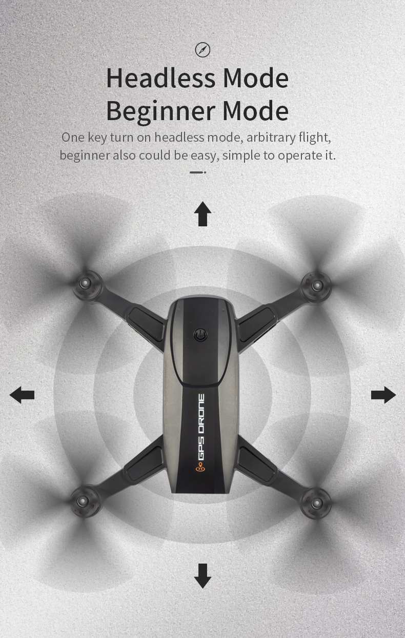 JJRC X16 Drone, headless mode beginner mode is a one key turn on headless