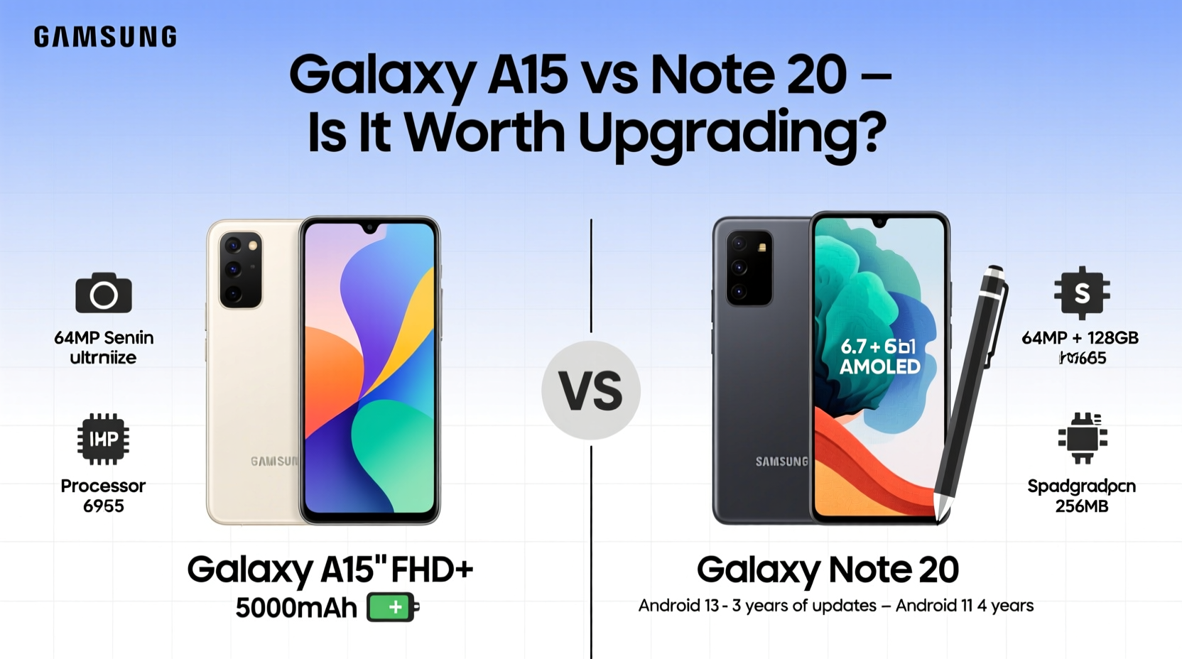 is the samsung galaxy a15 a worthy upgrade from the note 20 or is it a downgrade in disguise