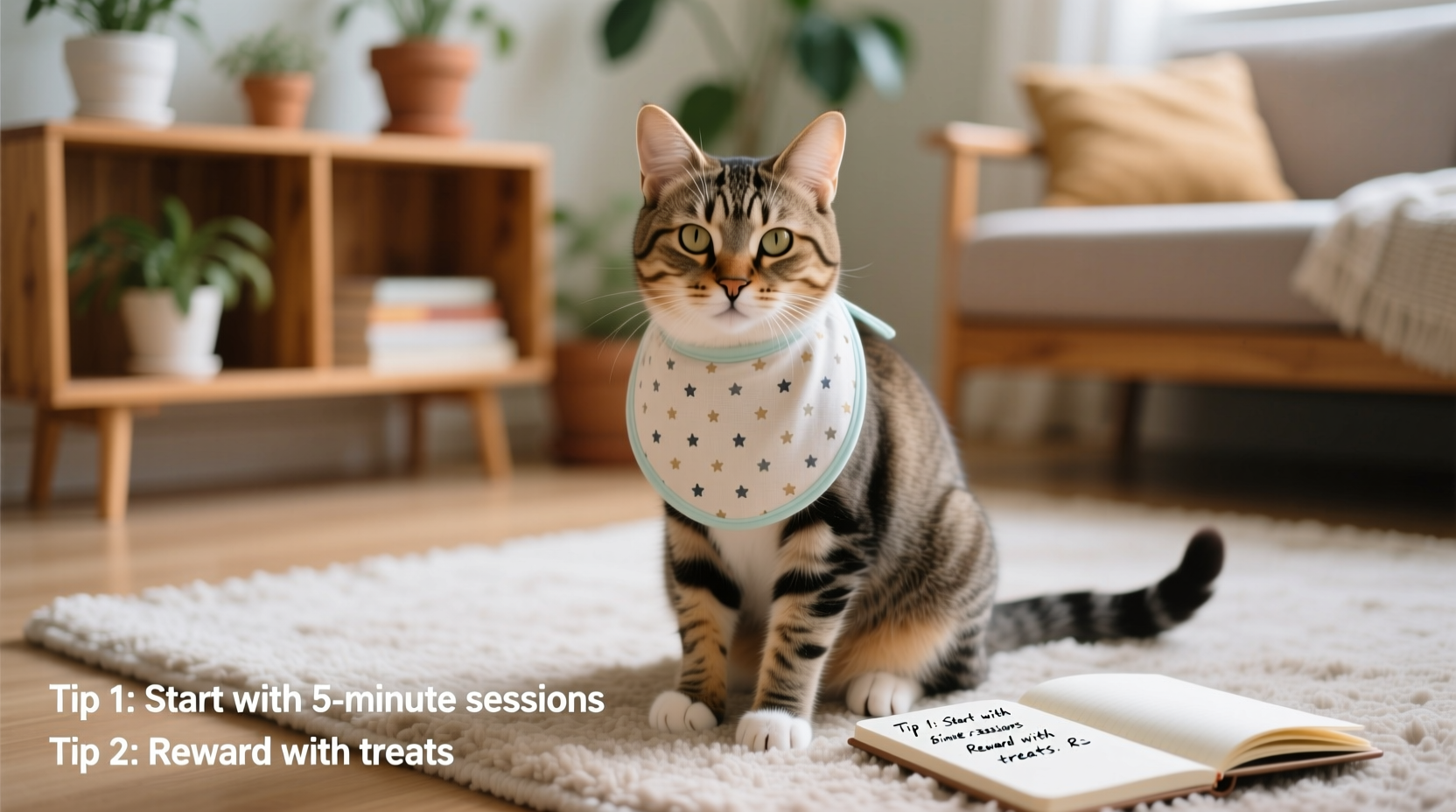 practical strategies to help your cat feel at ease wearing a bib