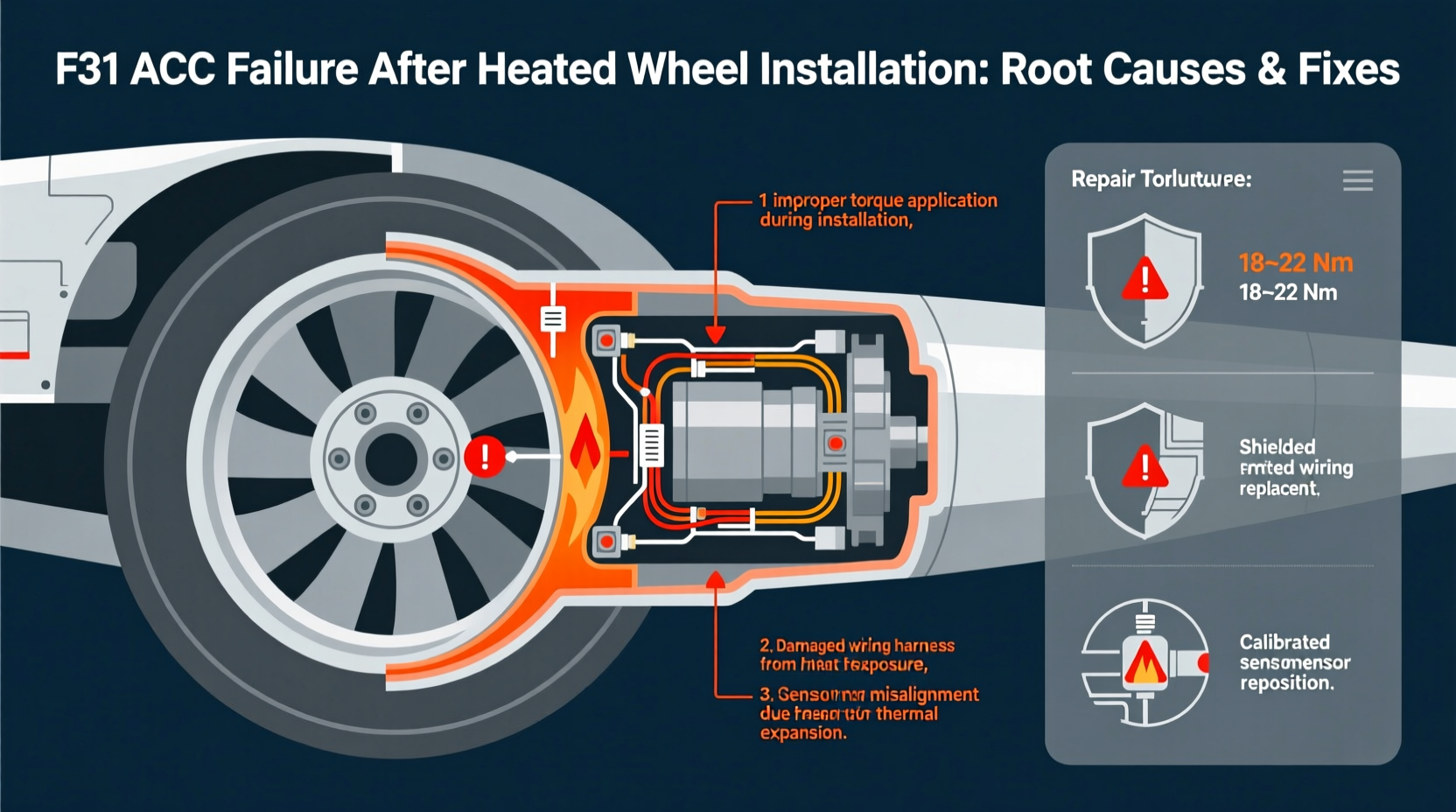 f31 acc failure after heated wheel
