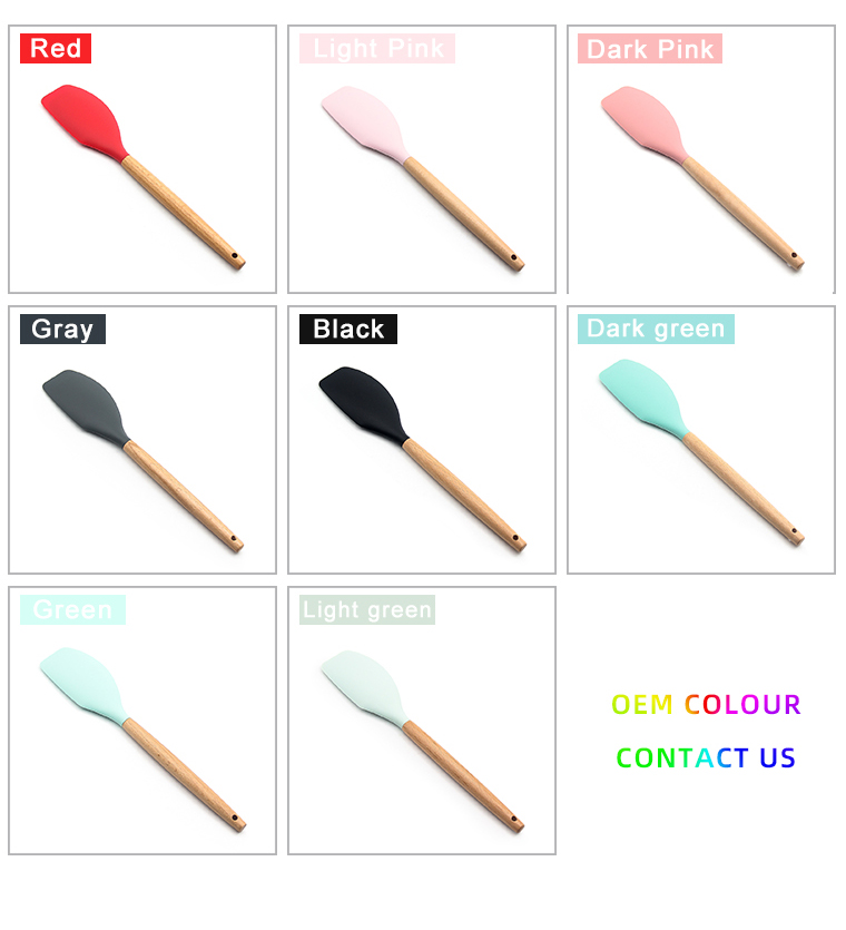 Silicone Spatula Non-Stick Rubber Spatula Heat Resistant Baking Butter Cake Spatulas Kitchen Scrapers Baking Mixing Tools