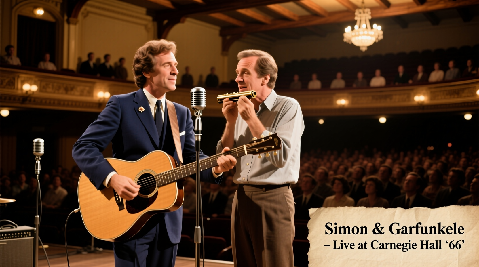 Simon and Garfunkel performing in 1966