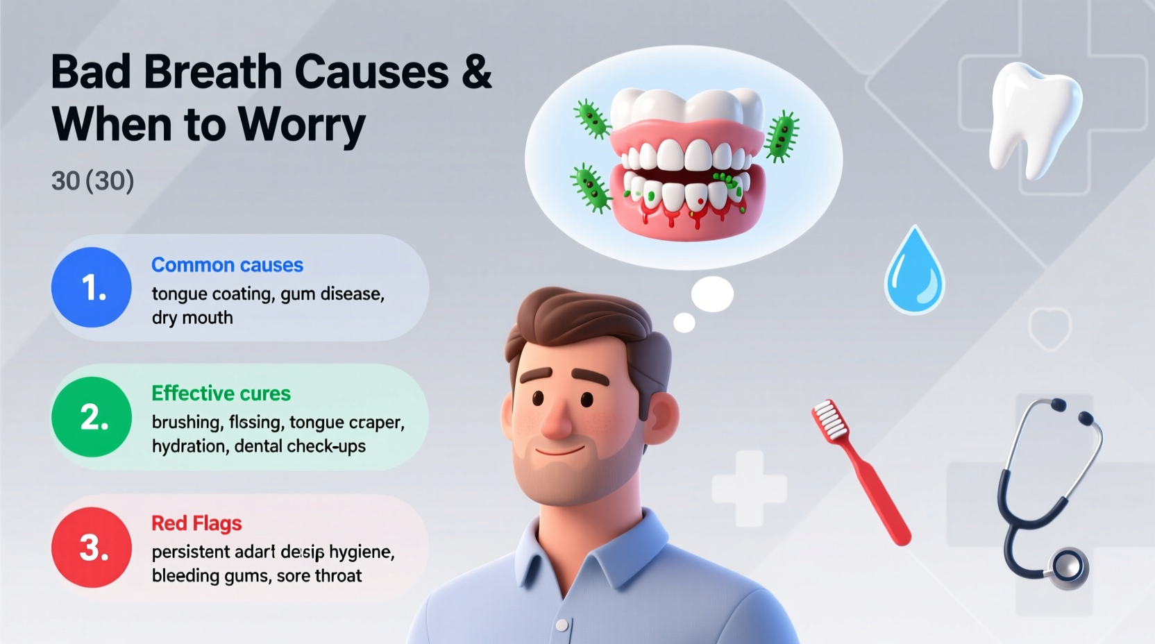 husbands bad breath causes cures and when to worry