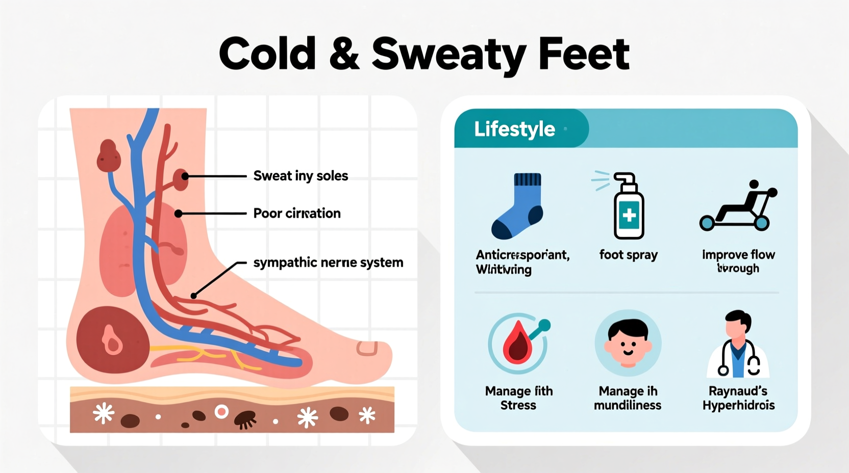 why are my feet cold and sweaty possible causes solutions