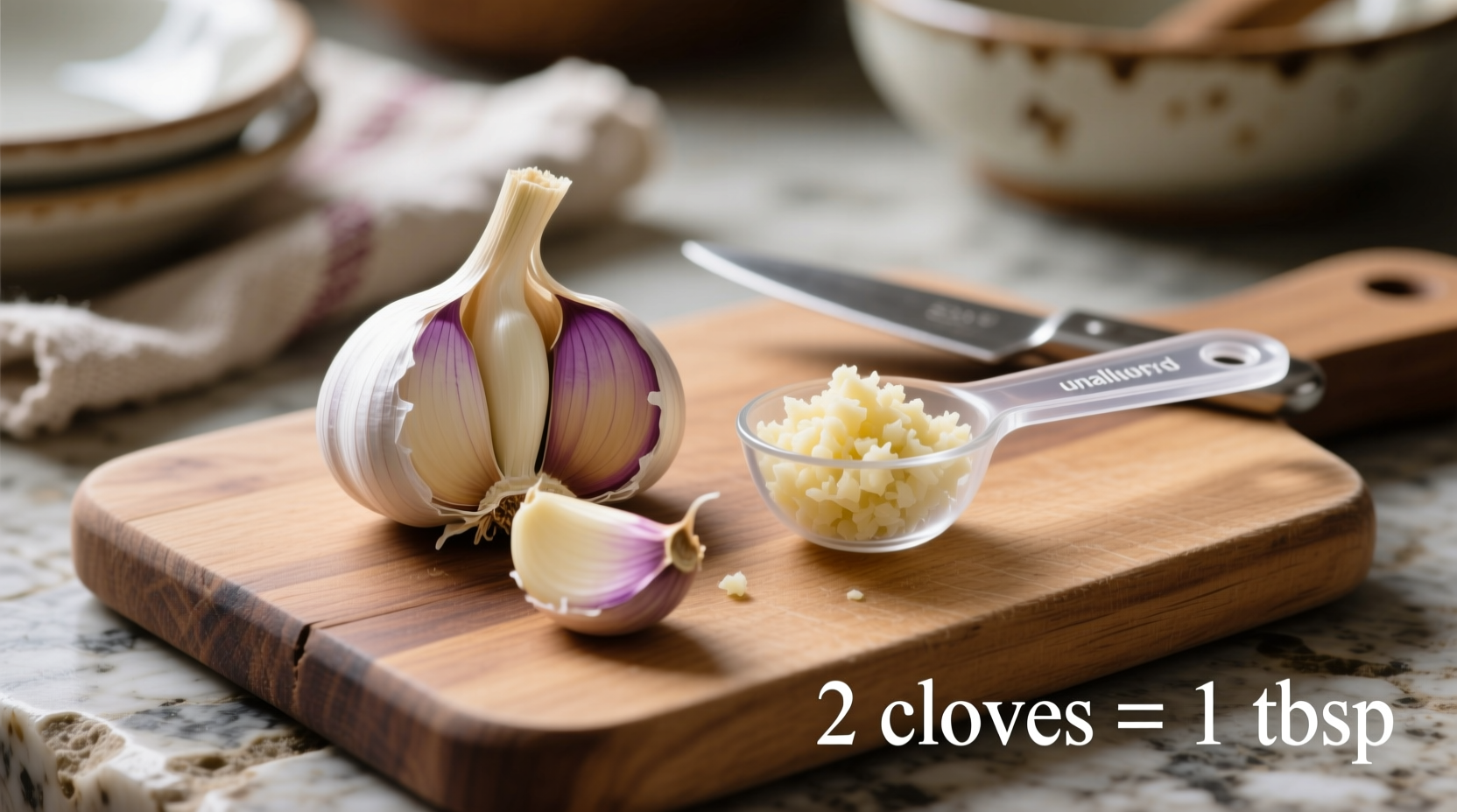 how many tablespoons is two cloves of garlic