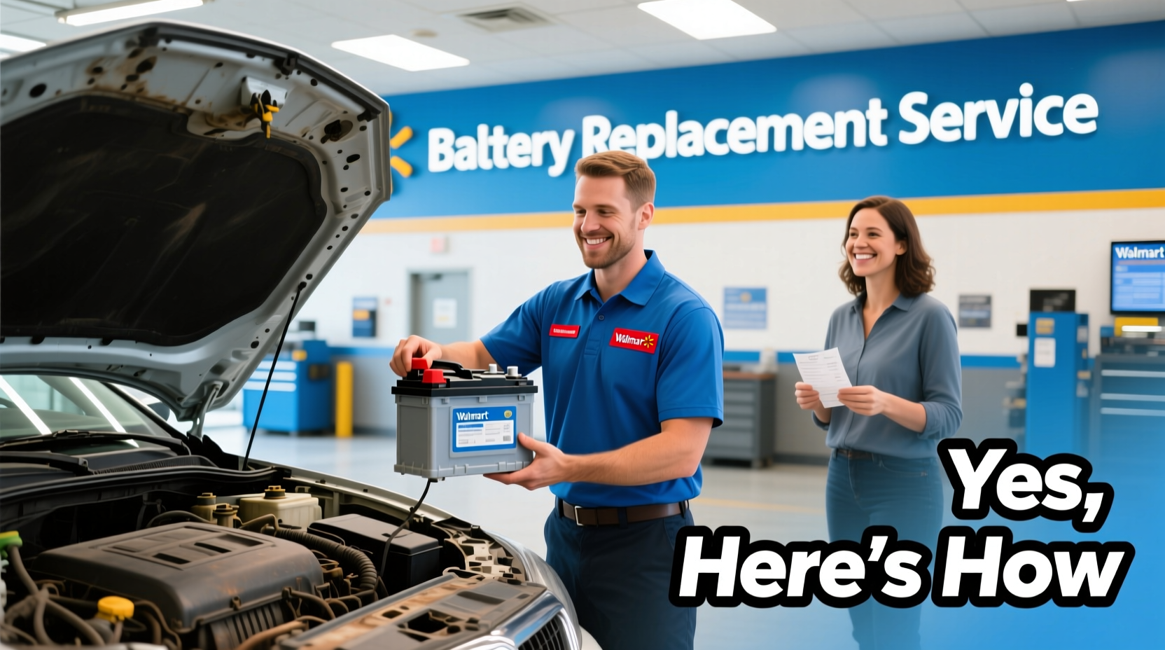 does walmart change car batteries
