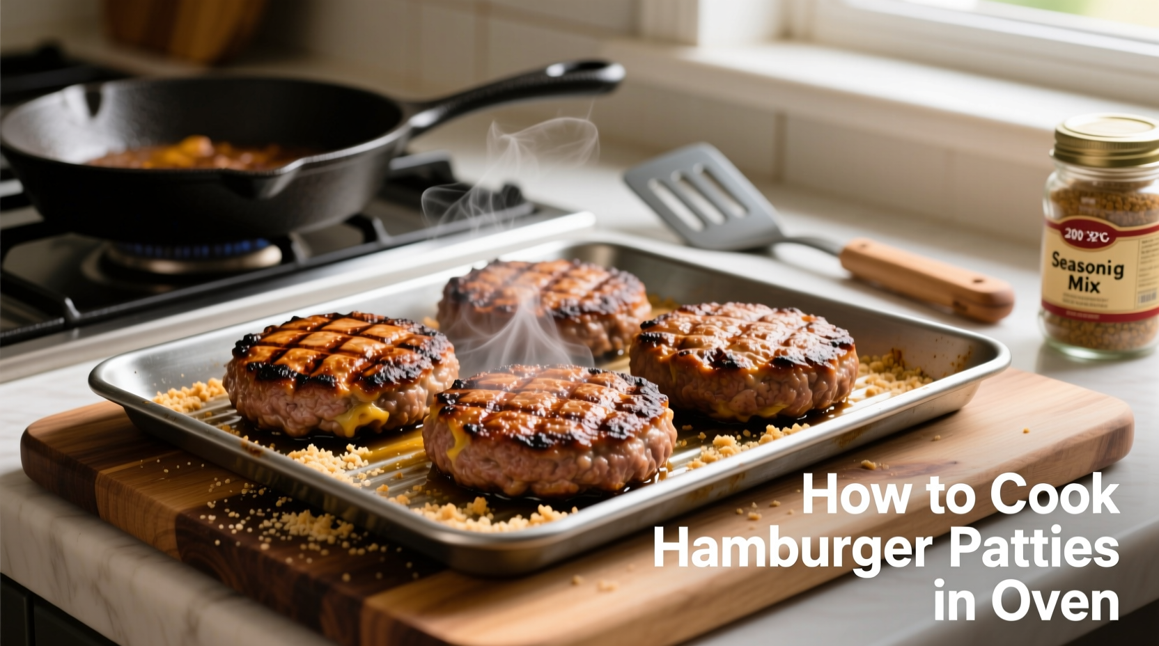 how to cook hamburger patties in oven