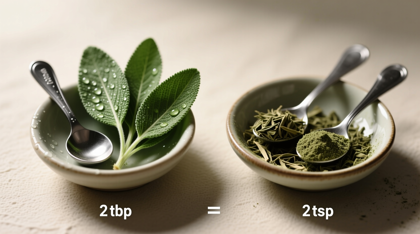 2 tbsp fresh sage to dried the only ratio you need