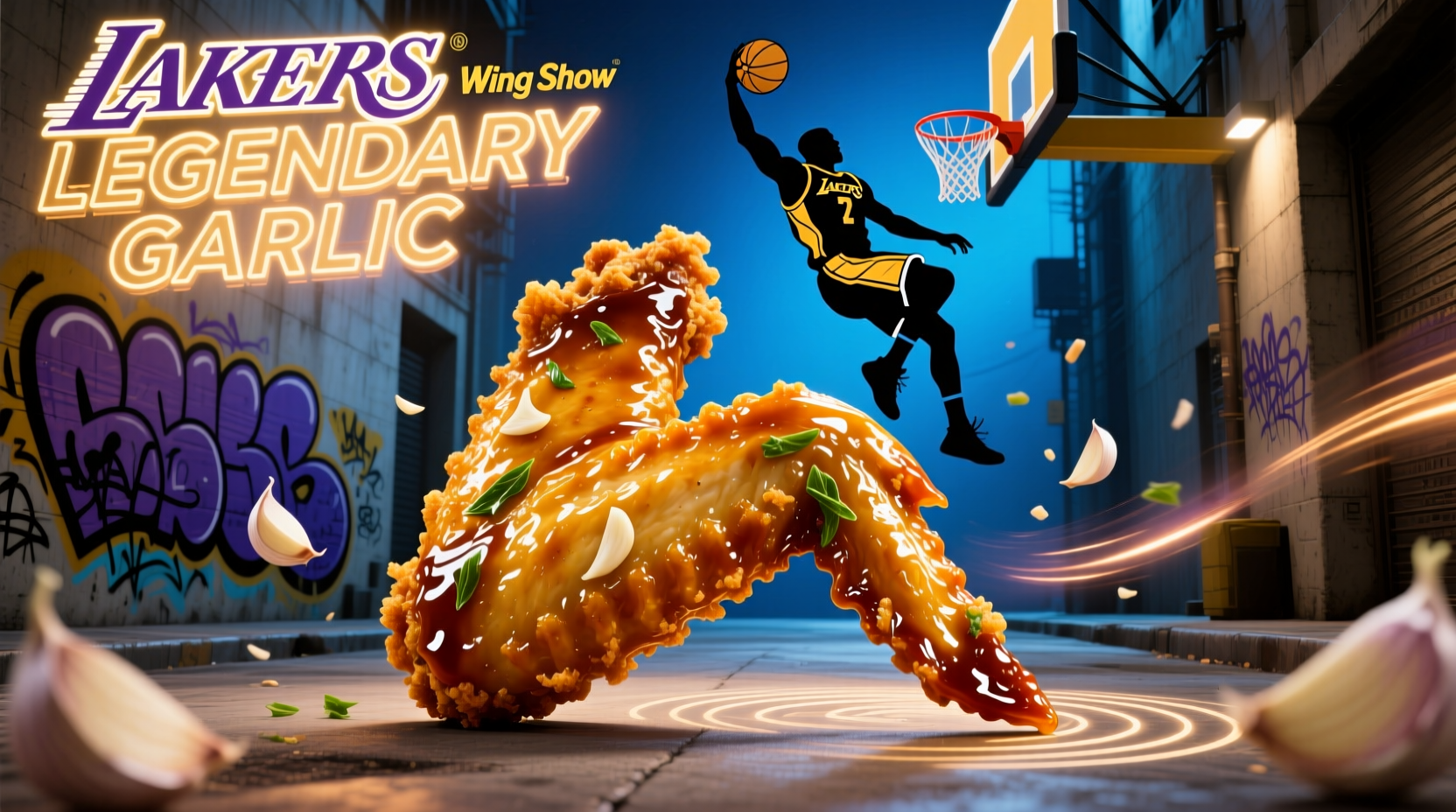 wingstop lakers legendary garlic