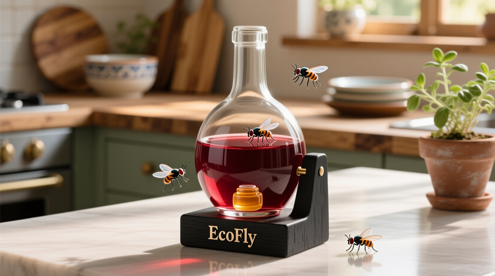 Wine-based gnat trap alternative for fruit flies