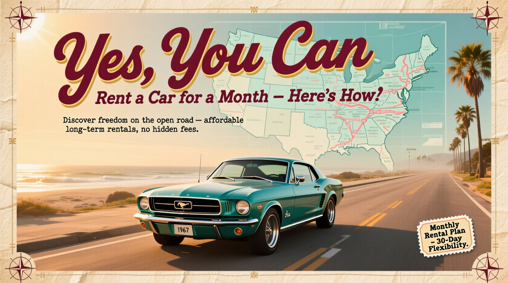 can you rent a car for a month