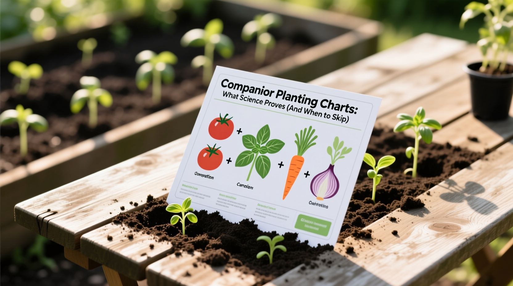 Early planting stage - companion garden planning - requires soil testing first - chart effectiveness depends on basics