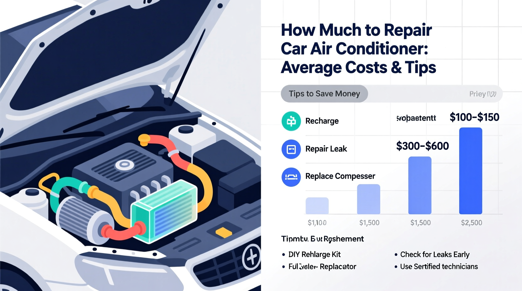 how much to repair air conditioner in car