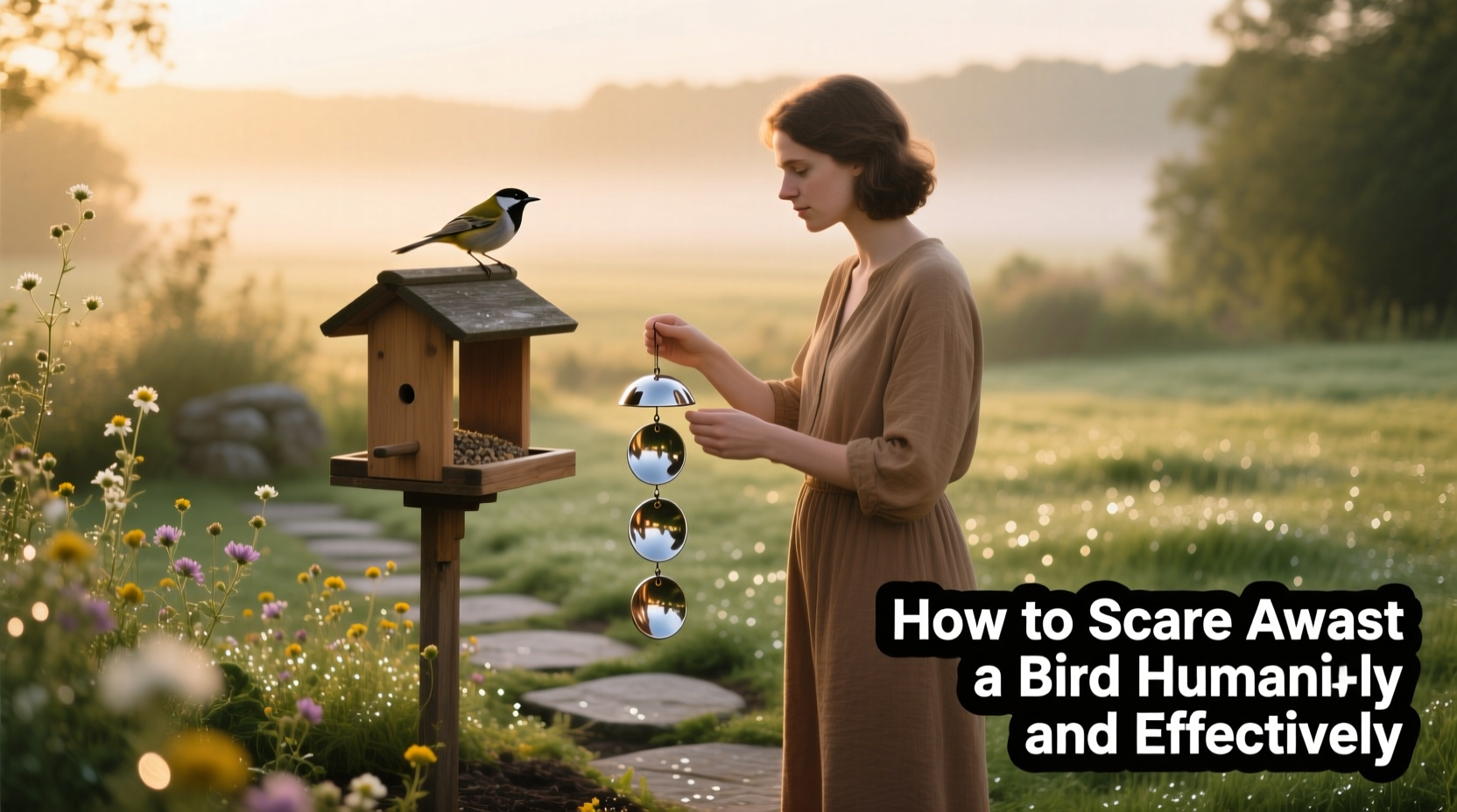 how to scare away a bird