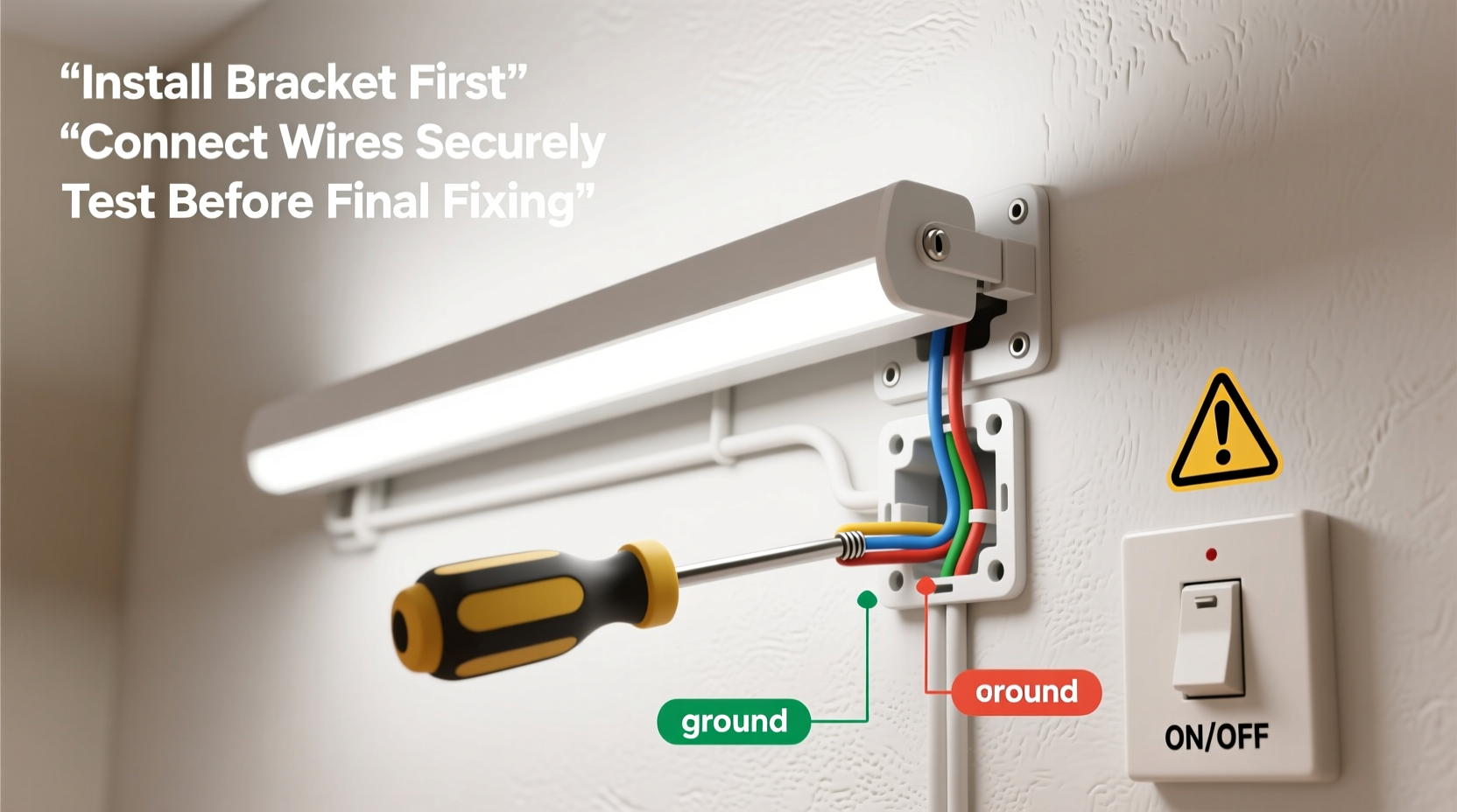 how to install a tubelight on wall diy