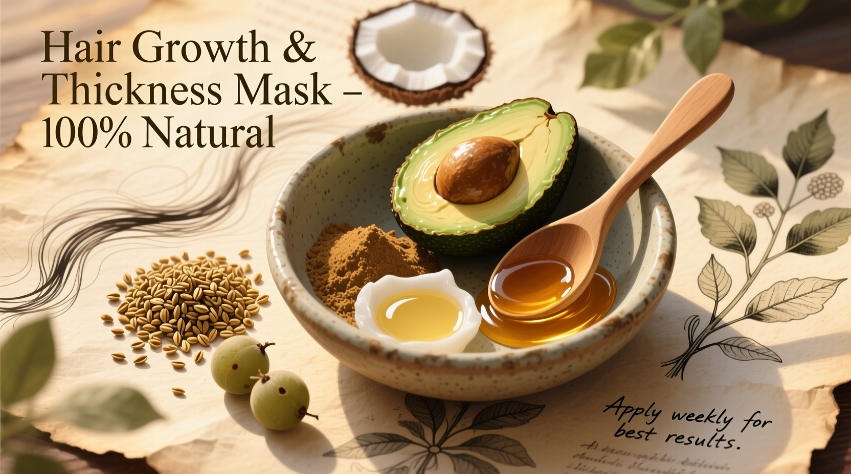 3 Homemade Hair Masks for Growth & Thickness (Proven)