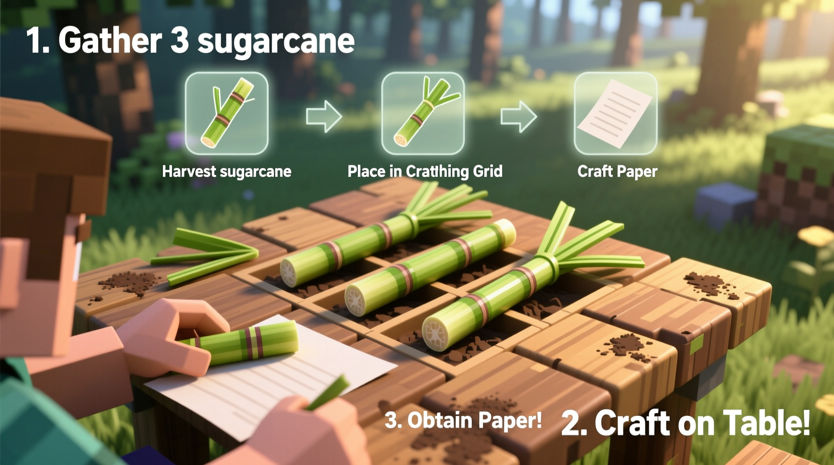 how to craft paper in minecraft