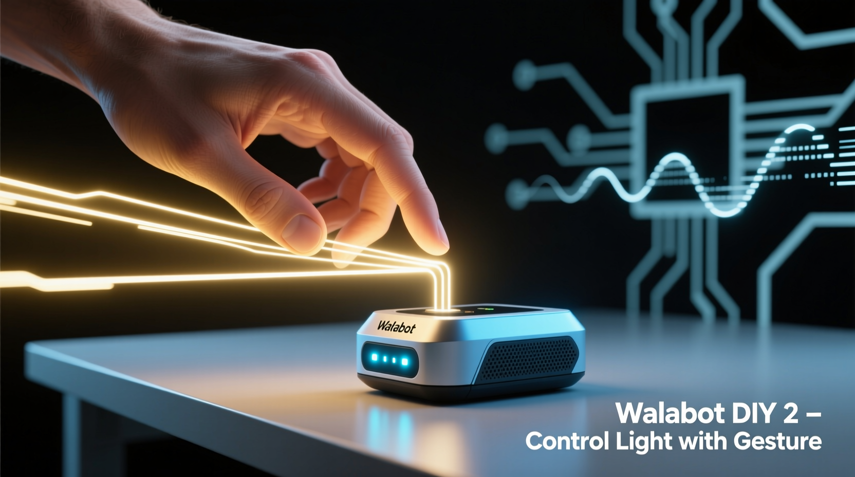 Hand gestures controlling lights with Walabot DIY 2 sensor