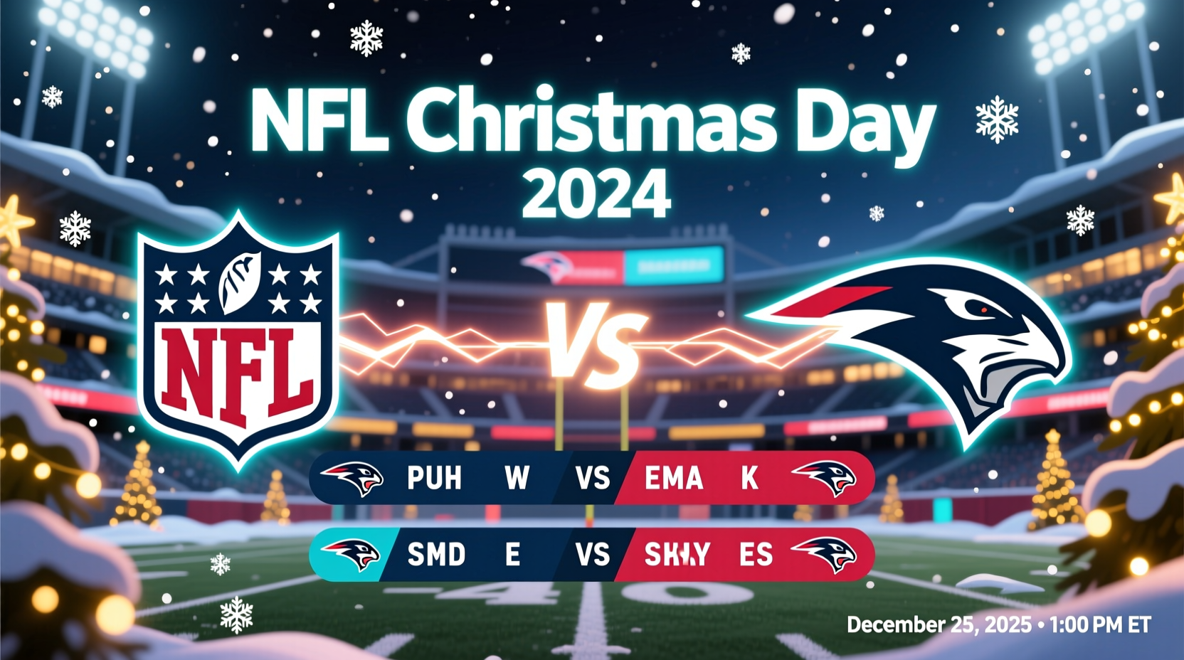 what nfl teams play on christmas day