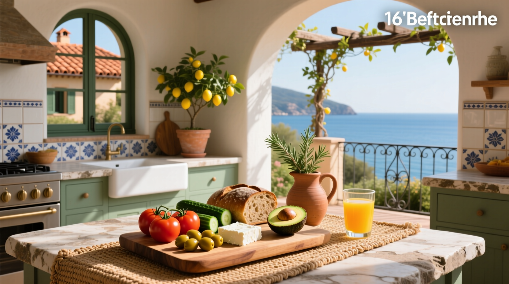 Healthy Mediterranean breakfast with avocado toast and poached egg
