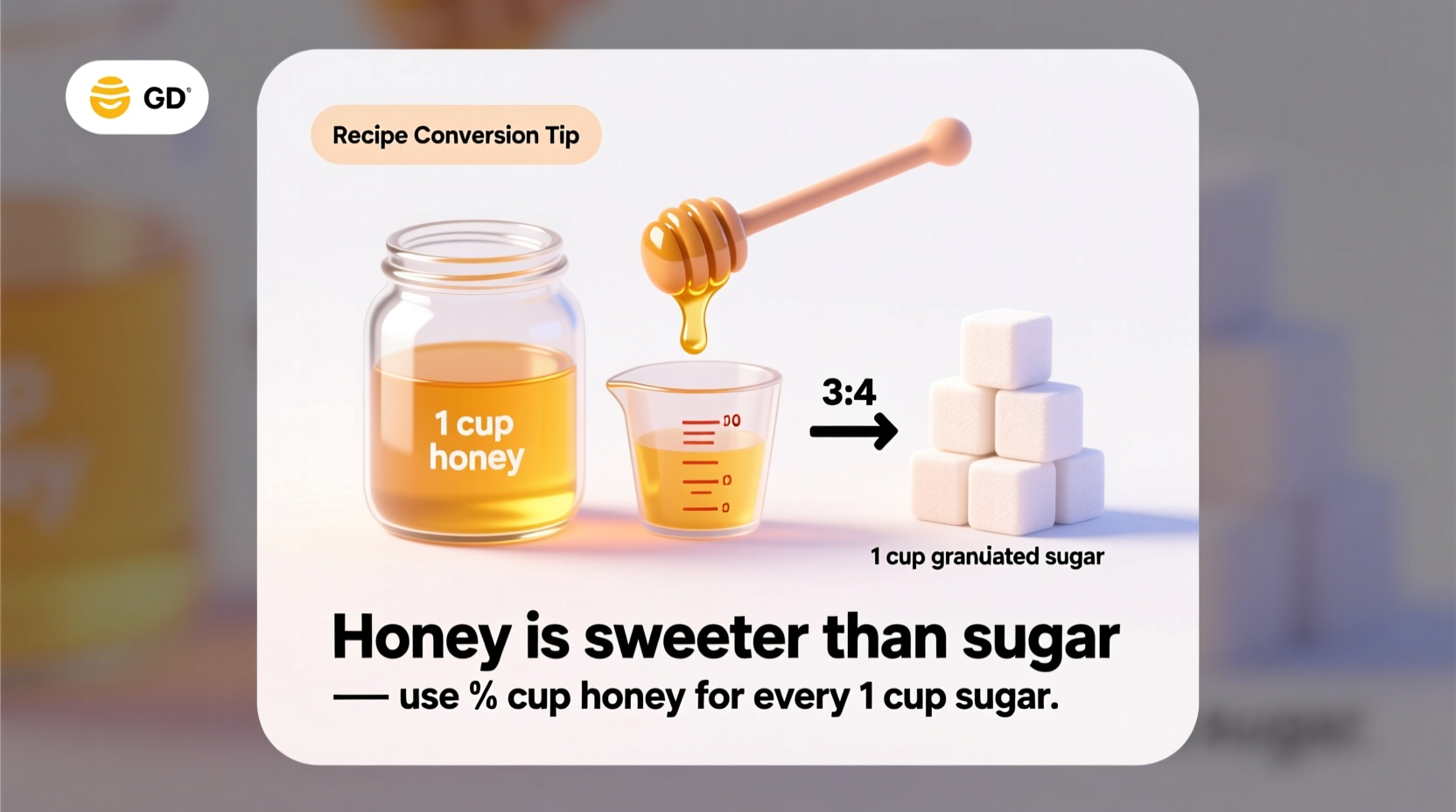 sugar for honey conversion