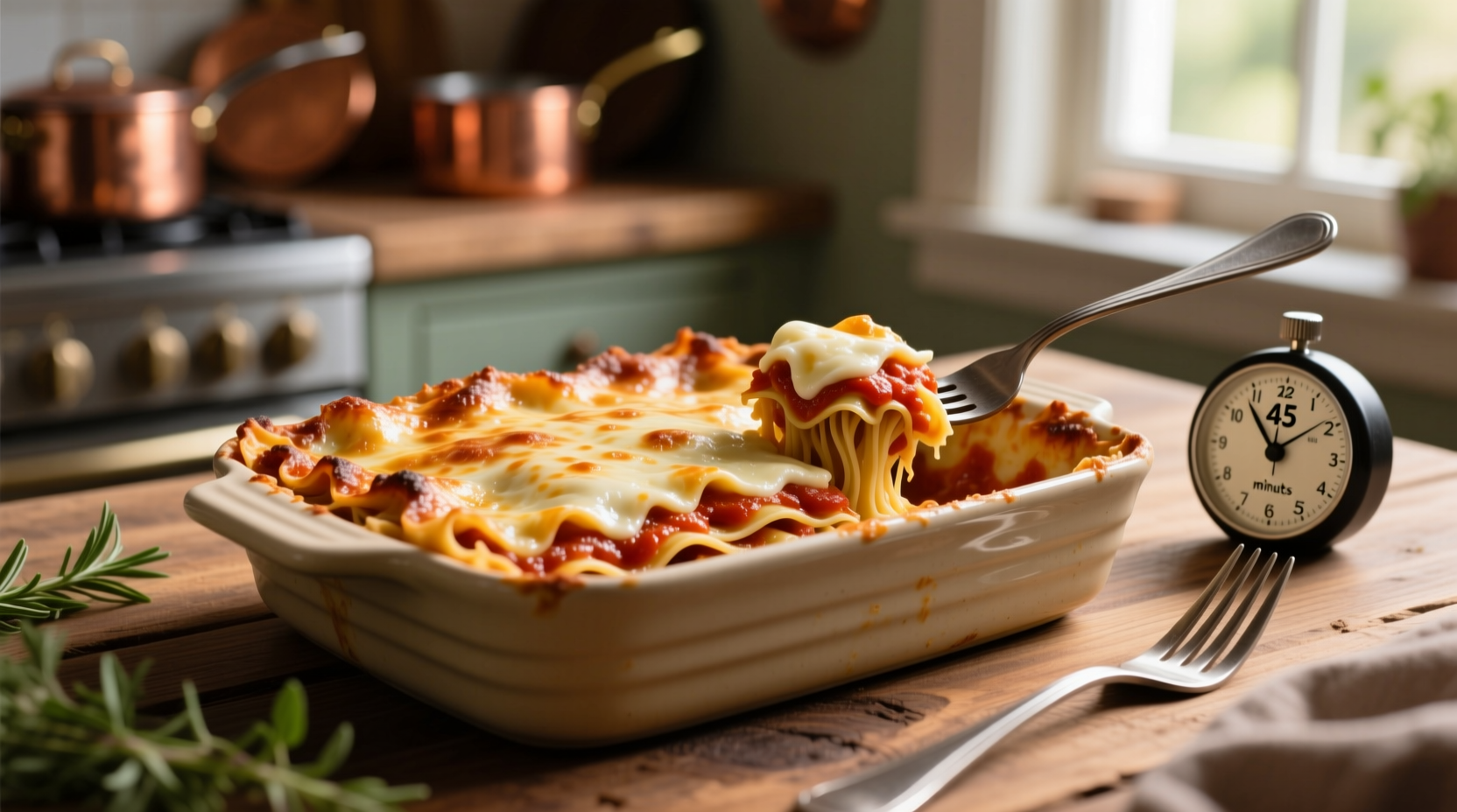 how long does lasagna take to cook