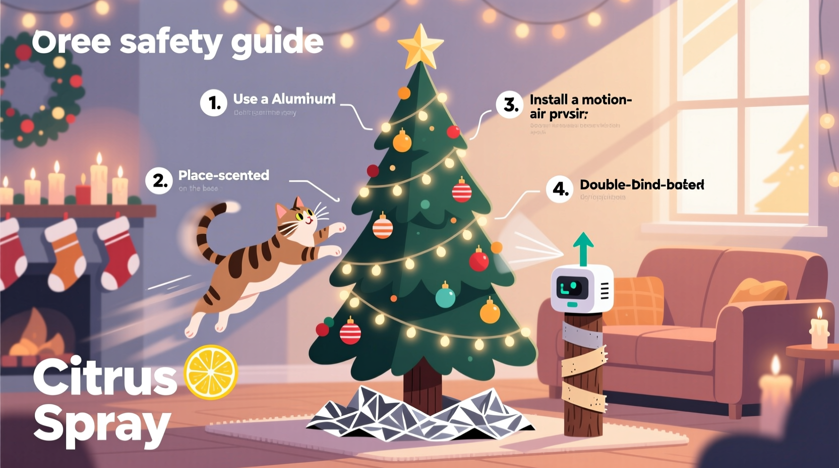 how to keep cat off christmas tree