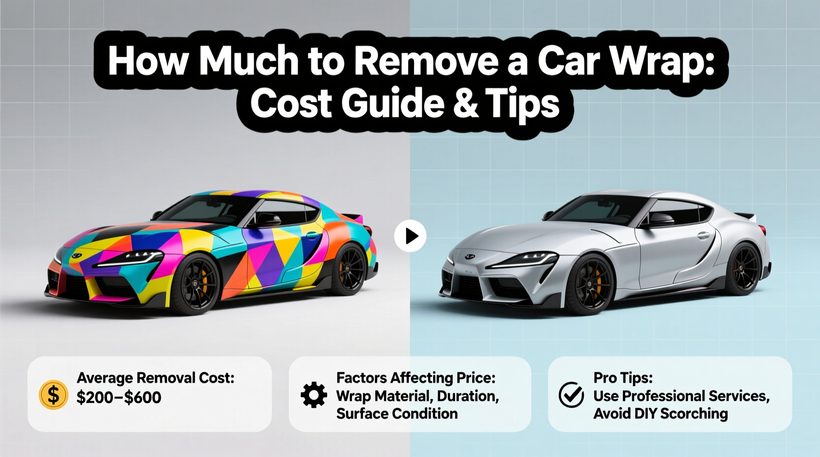 how much to get a car wrap taken off