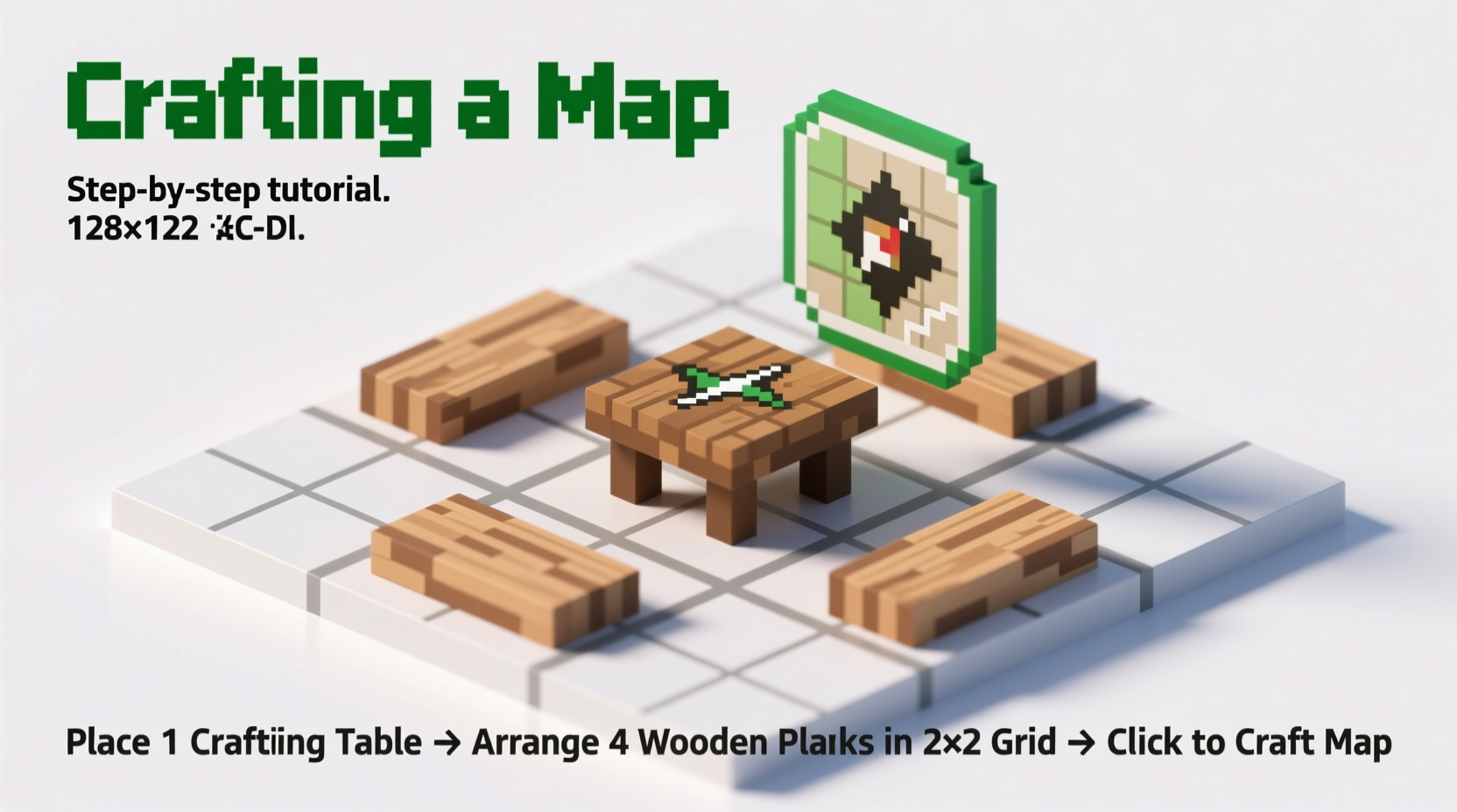 how do you craft a map in minecraft
