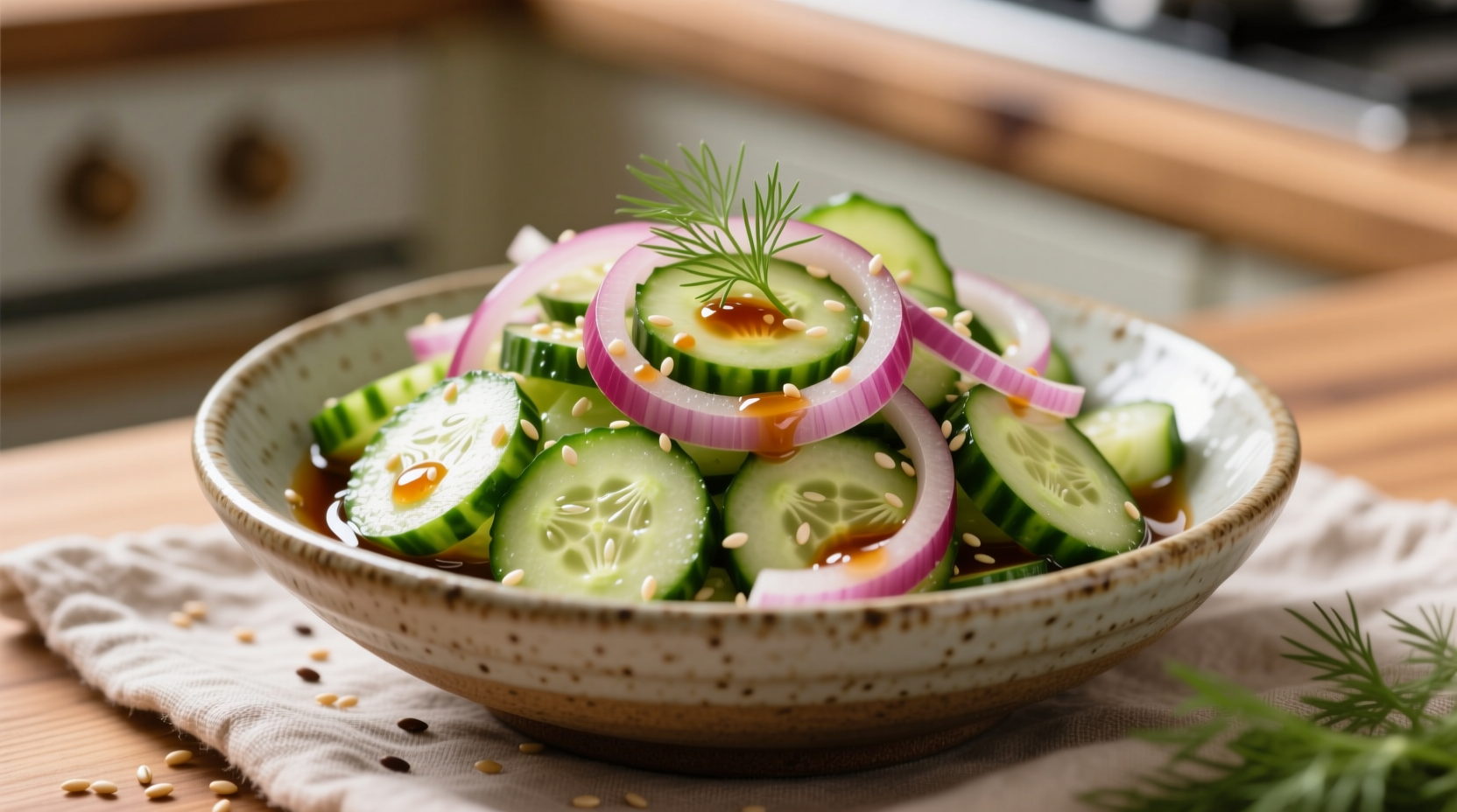 Perfect Cucumber Onion Salad Recipe with Vinegar & Sugar