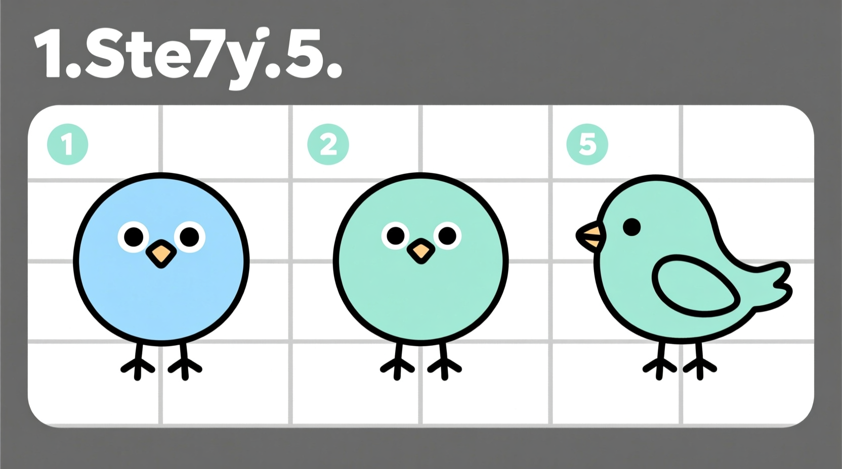 how to draw a simple bird