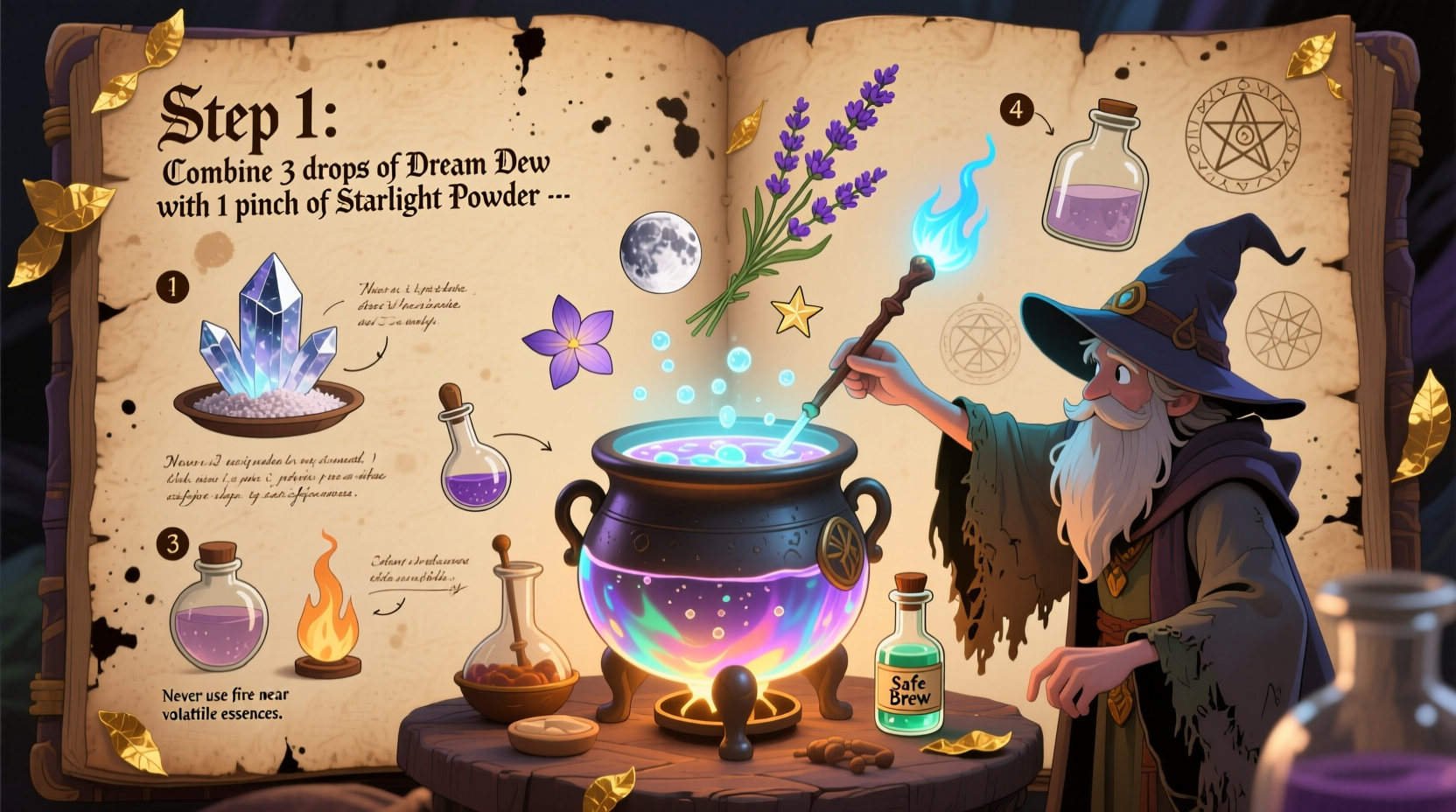 Step-by-step guide to creating safe fantasy potion for events