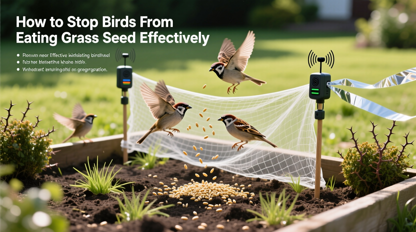 how to stop birds eating grass seed