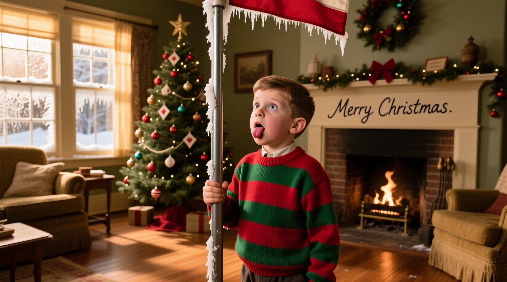 a christmas story tongue stuck
