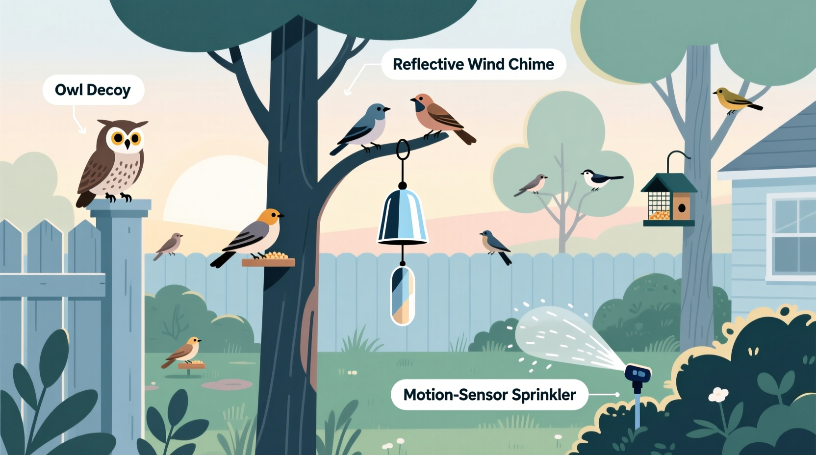 how to scare birds away