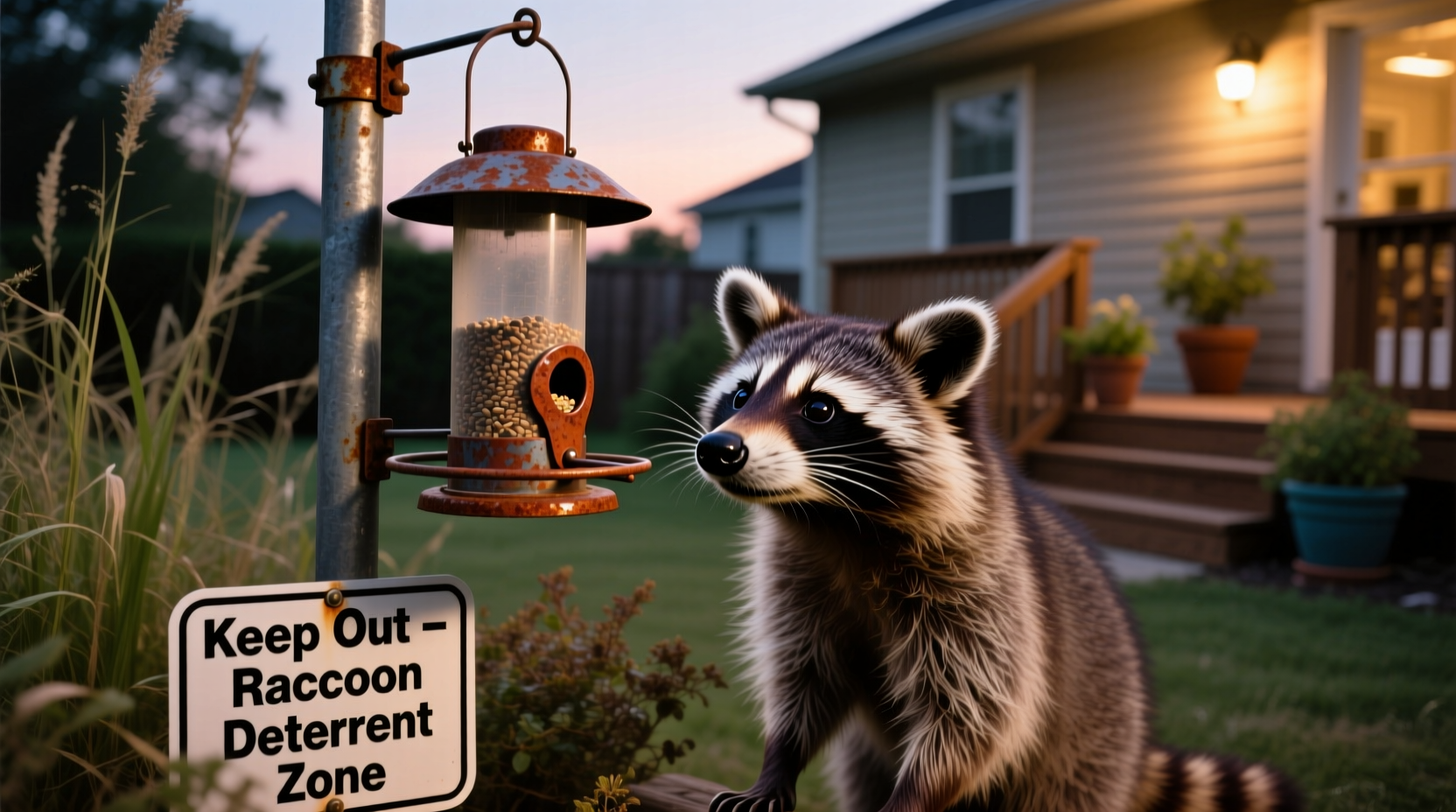 how to keep raccoons away from bird feeders