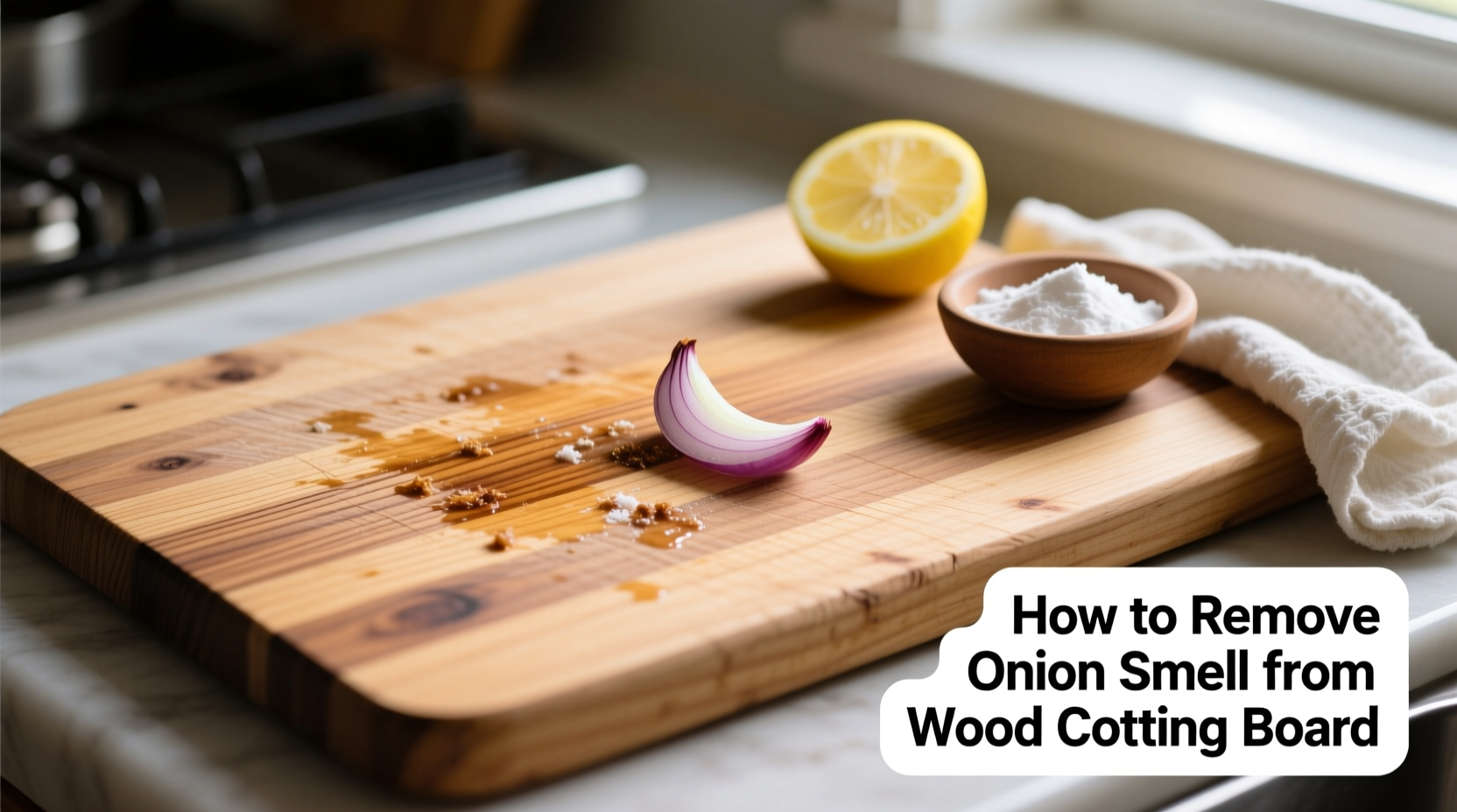 how to get onion smell out of wood cutting board