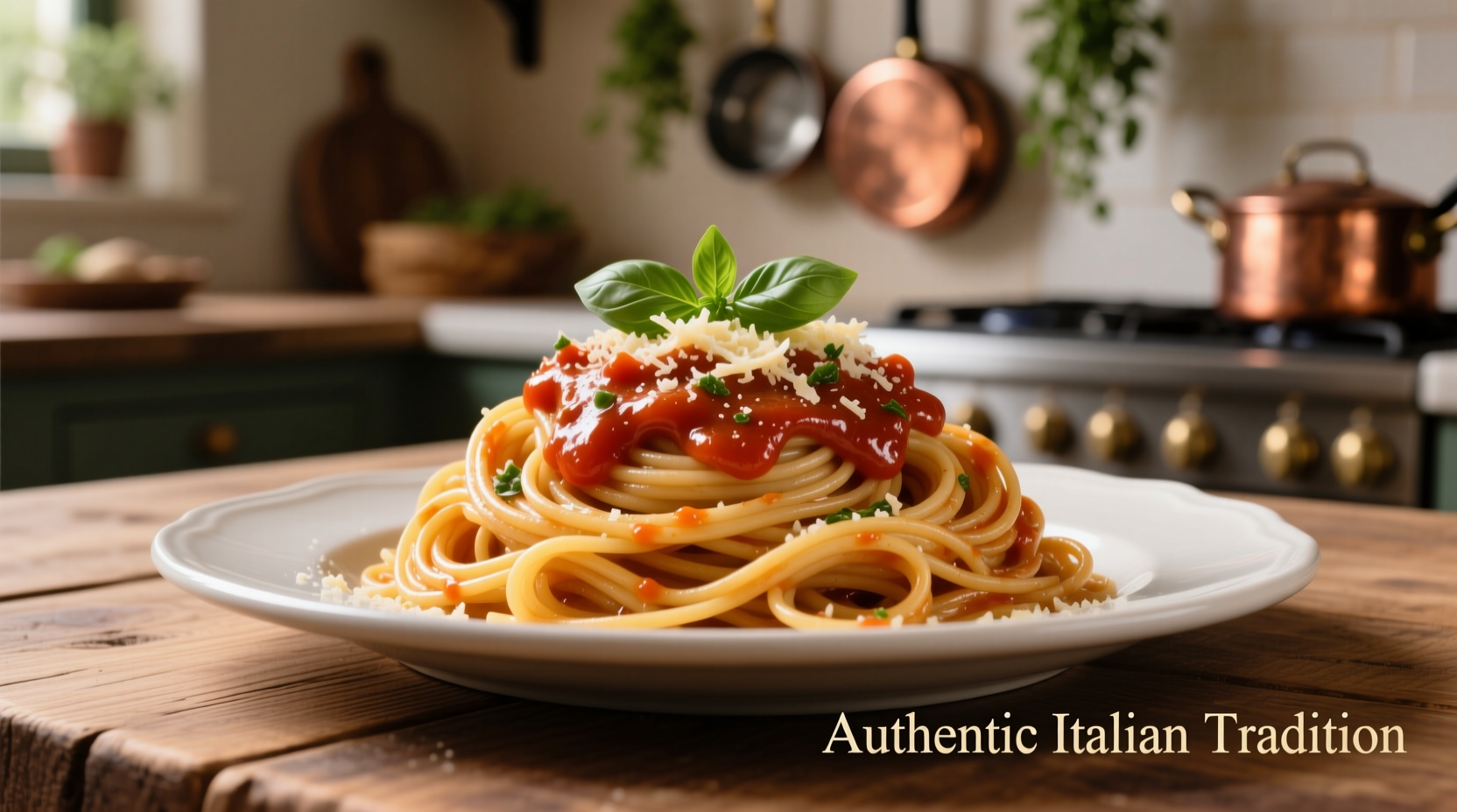 Perfectly cooked spaghetti with rich tomato sauce