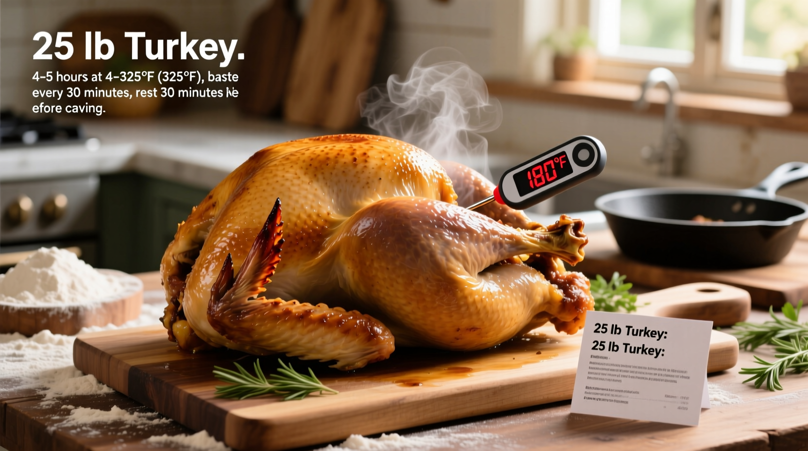 how long to cook a 25 pound turkey